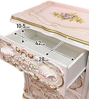 medea メデア 4段チェスト アールヌーボー様式 ロココ ※i1※ Medea】メデア IDC大塚家具 コンソール デスク ガラス天板 イタリア